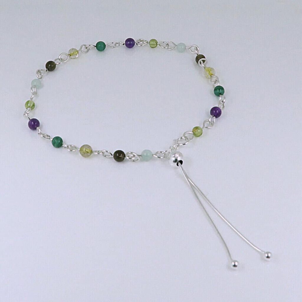 Crystal Bead Guide Create Your Own Adjustable Sterling Silver Crystal Anklet